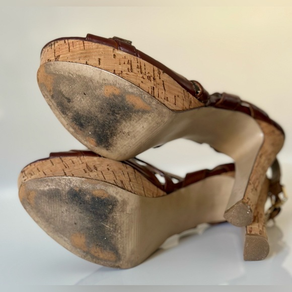 Guess Brown Platform Heels Size 8